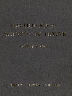 cover image of Psychological Activity in Homer